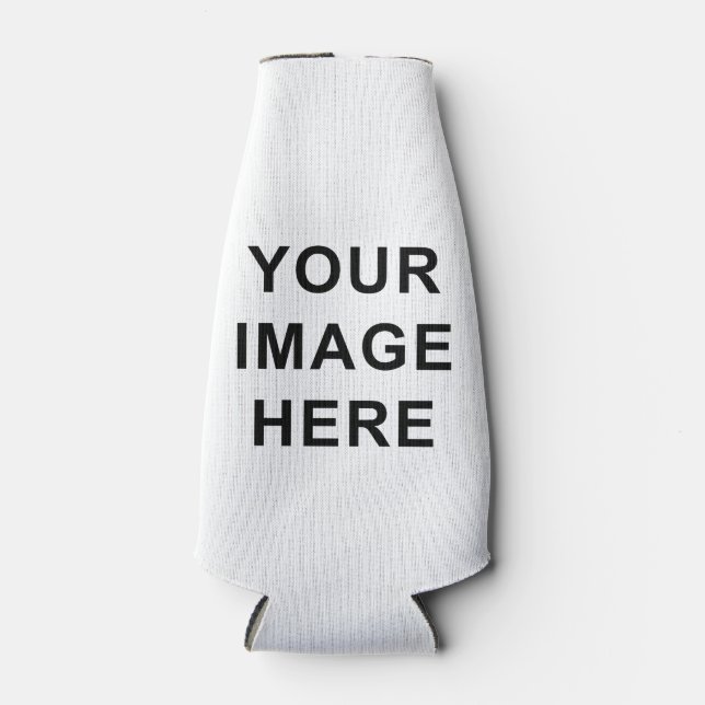 Your Image and Text Here Custom Blank Template Bottle Cooler (Front)