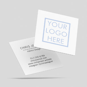 Your Image and Text Personalized Business Logo Square Business Card