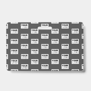 Your Image Design or Business Logo Tiled   Grey Badge