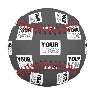 Your Image Design or Business Logo Tiled   Grey Baseball