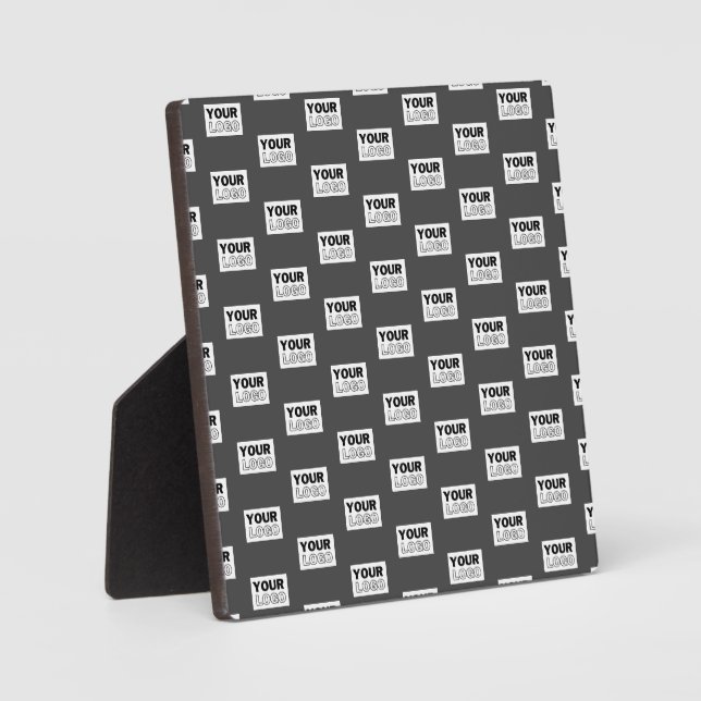 Your Image Design or Business Logo Tiled | Grey Plaque (Front)