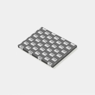 Your Image Design or Business Logo Tiled Grey Post-it Notes