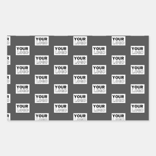 Your Image Design or Business Logo Tiled   Grey Sticker