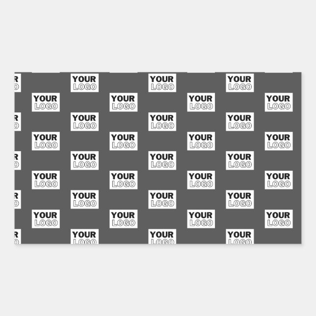 Your Image Design or Business Logo Tiled | Grey Sticker (Front)