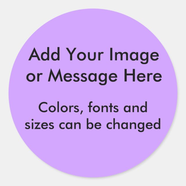 Your Image Here Classic Round Sticker (Front)