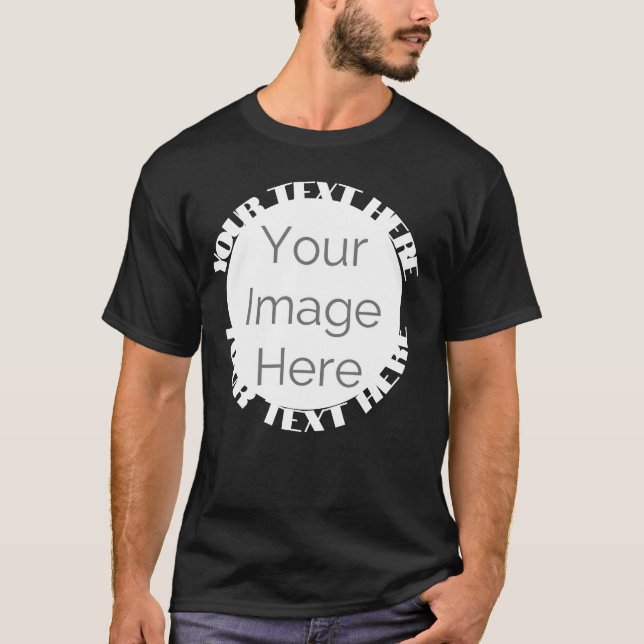 your image here, photo custom edit circle  T-Shirt (Front)