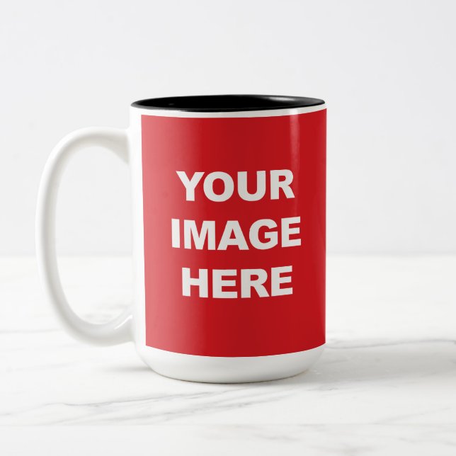 YOUR IMAGE HERE Two-Tone COFFEE MUG (Left)