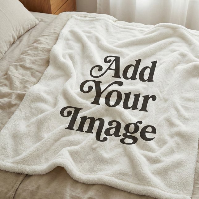 Your Image Logo Blank Sherpa Blanket (Creator Uploaded)