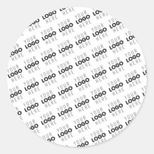 Your Image/Logo Lightened Automatically + Pattern Classic Round Sticker
