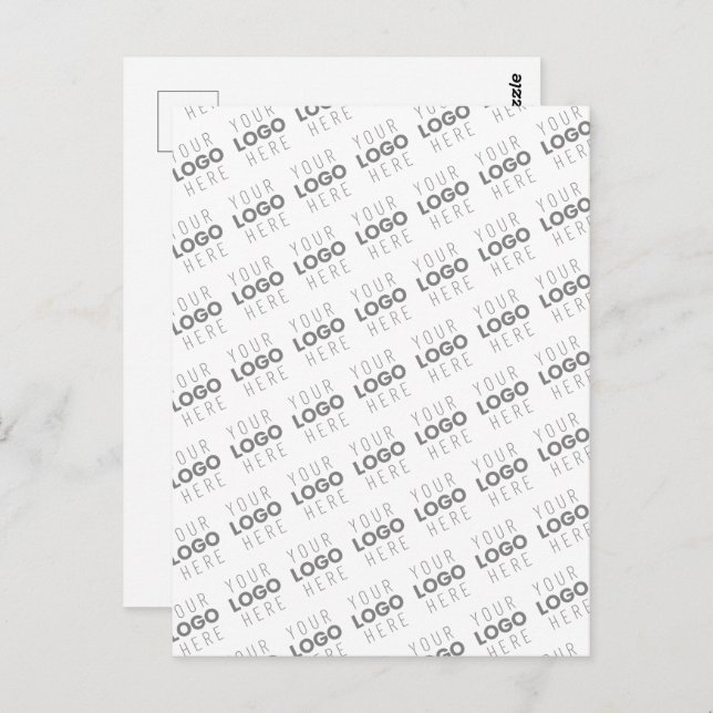 Your Image/Logo Lightened Automatically + Pattern Postcard (Front/Back)