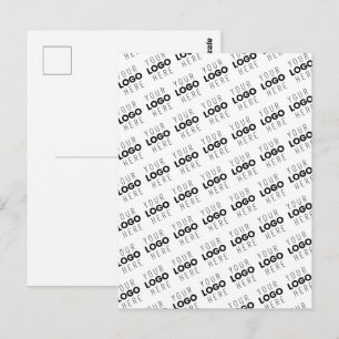 Your Image/Logo Lightened Automatically + Pattern Postcard