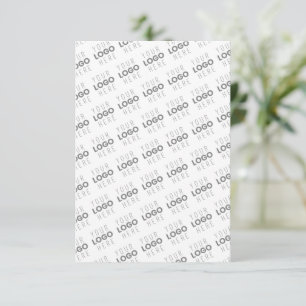 Your Image/Logo Lightened Automatically + Pattern Thank You Card