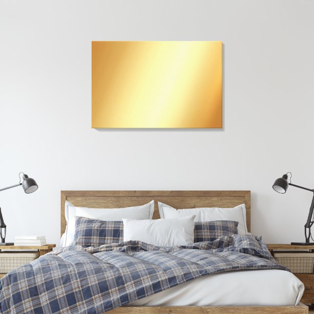 Your Image Photo Blank Gold Background Luxurious Canvas Print (Insitu(Bedroom))