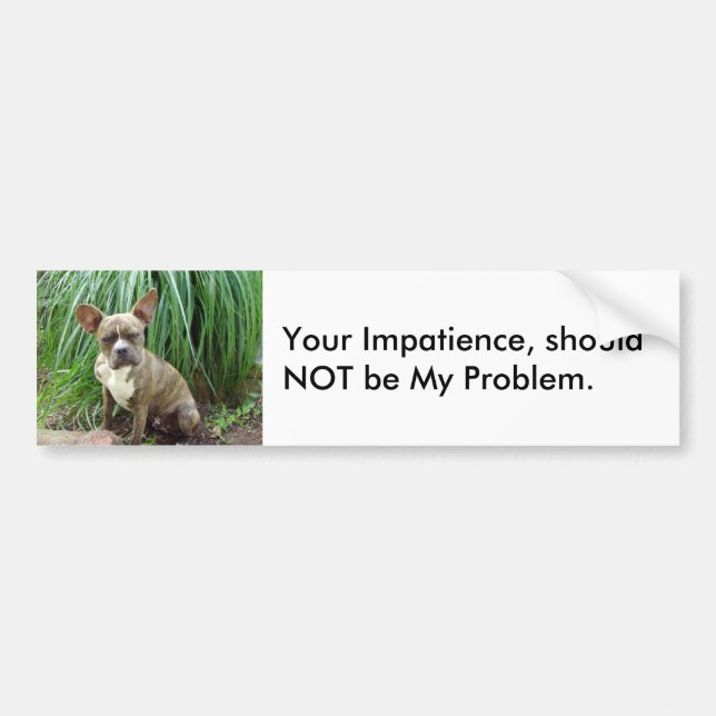 Your impatience Dog Bumper Sticker (Front)