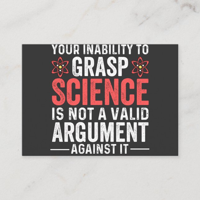 Your Inability To Grasp Science Business Card (Front)