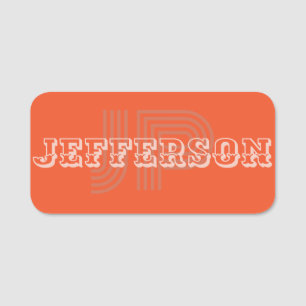 Your Individual Expression: Tangerine Tango Orange Name Tag