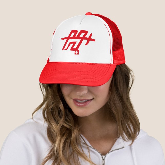 Your initial letter H, letter SUISSE v TRACE Trucker Hat (In Situ)