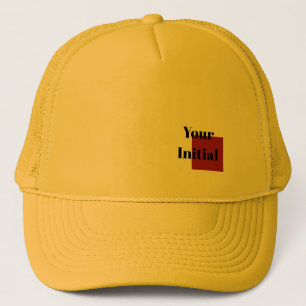 Your Initial Monogram Gold  Trucker Hat