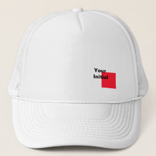 Your Initial Monogram White Trucker Hat