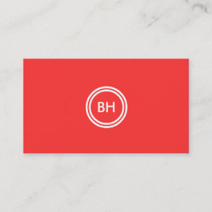 YOUR INITIALS LOGO on RED Business Card