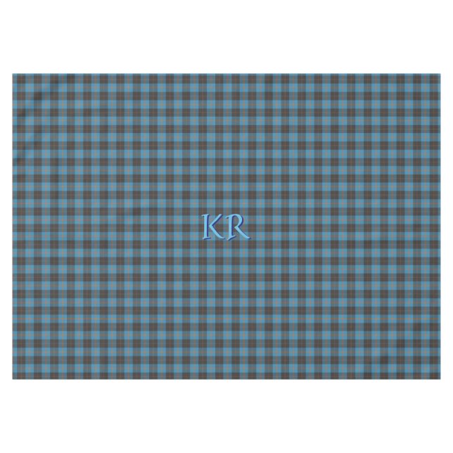 Your initials on Angus District Ancient tartan Tablecloth (Front (Horizontal))