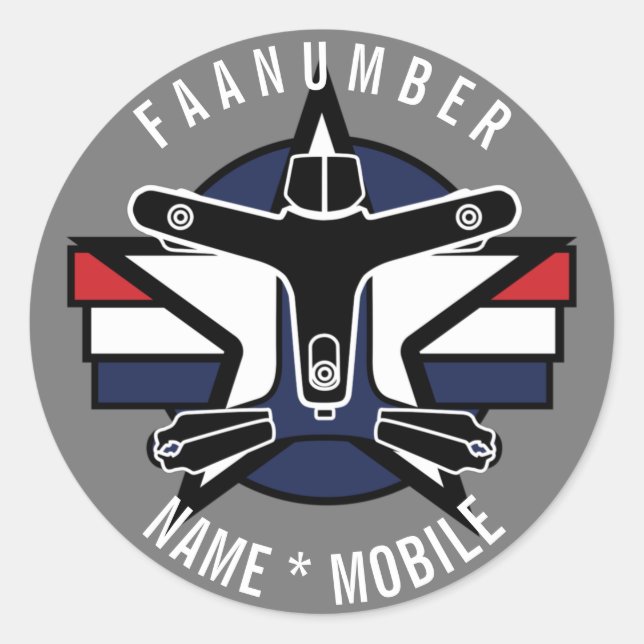 Your input Drone Sticker with CREATIVE DRONE logo (Front)