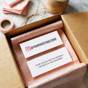 Your Instagram Handle Name & Social Media Icon Mini Business Card