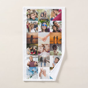 YOUR Instagram Photos Collage hand towel