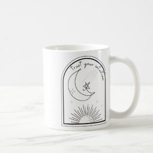 Your Intuition Boho Stars Moon Abstract Line Art T Coffee Mug