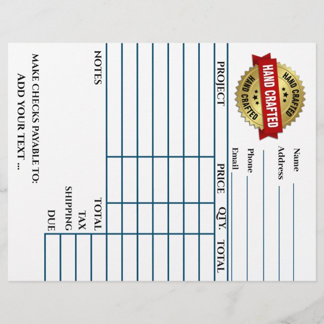 Your Invoice  Letterhead (Front)