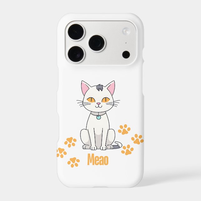 your iphone 17 white cat meaw (Back)