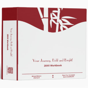 Your Journey, Bold and Bright Life Coach Workbook  Binder