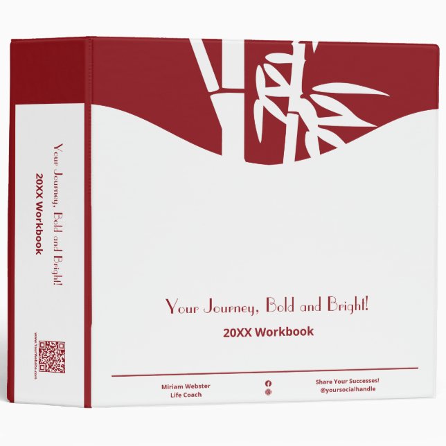 Your Journey, Bold and Bright Life Coach Workbook  Binder (Front/Spine)