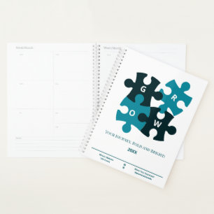 Your Journey, Bold and Bright Teal Life Coach Planner
