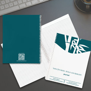 Your Journey Teal White Life Coaching Growth Notebook