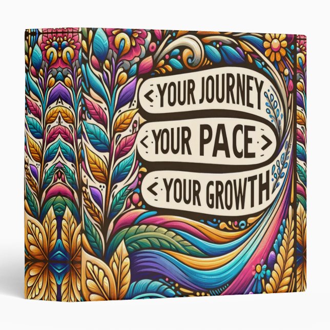 Your Journey, Your Pace, Your Growth Binder (Front/Spine)