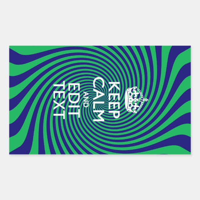 Your Keep Calm Text on a vibrant swirl graphic Sticker (Front)