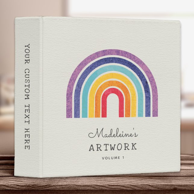 Your Kid's Artwork Custom Name Text  Binder (Creator Uploaded)