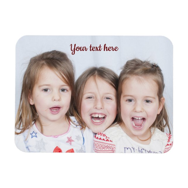 Your Kids' Personalized Custom Photo Magnet (Horizontal)