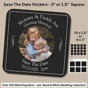 Your Kids Photo Mom Dad Getting Married   Square Sticker