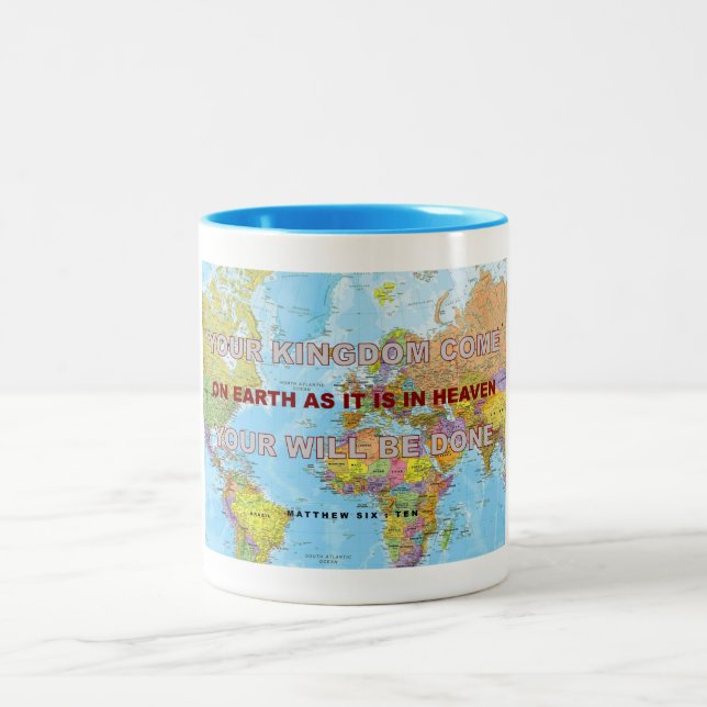Your Kingdom Come -  Your Will Be Done Two-Tone Coffee Mug (Center)