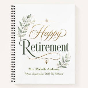 Your Leadership Will Be Missed Personalized Name Notebook