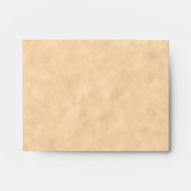 Your Letter. Custom Monogram. Black & Parchment Envelope (Front)