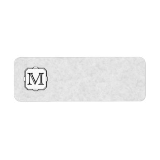 Your Letter. Custom Monogram. Grey, Black & White