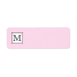 Your Letter. Custom Monogram. Pink Black White