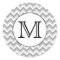 Your Letter. Grey Zigzag Pattern Monogram.