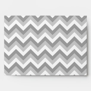 Your Letter. Grey Zigzag Pattern Monogram. Envelopes