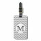 Your Letter. Grey Zigzag Pattern Monogram.
