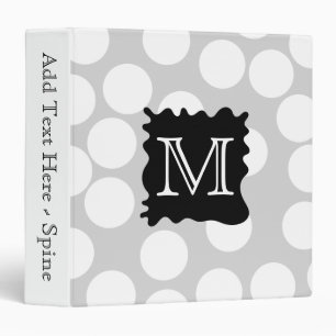 Your Letter, Monogram. Dots with Black Splat. Binder