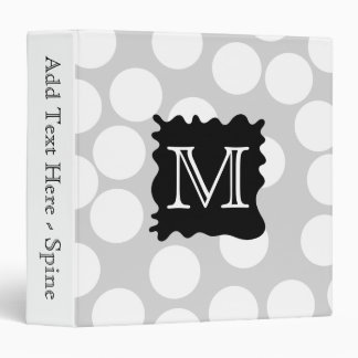 Your Letter, Monogram. Dots with Black Splat. Binder